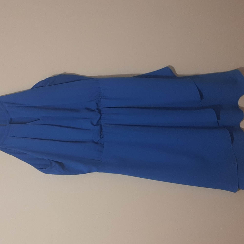 RW&CO halter style short dress sizes M blue